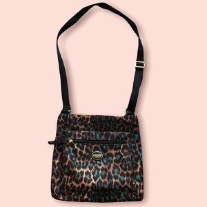 Coach leopard print cross body bag